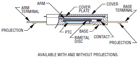 Block Diagram - Bourns CB Miniature Resettable Thermal Cutoff Devices Block Diagram - Bourns CB Miniature Resettable Thermal Cutoff Devices